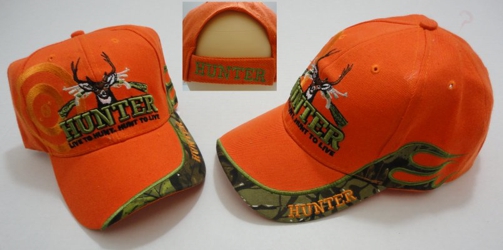 HUNTER Hat--LIVE TO HUNT.HUNT TO LIVE [Target Shadow]-Orange Only